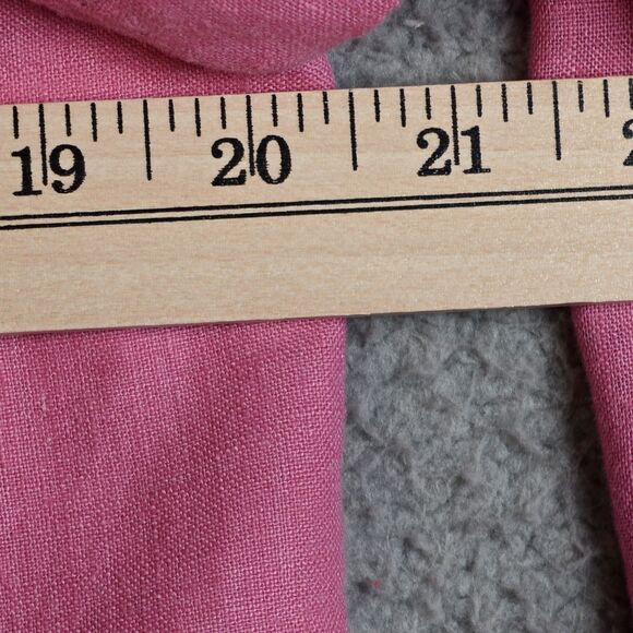 Talbots Womens Blazer 10 Pink Linen Open Classic Work Career Lined Pockets - Picture 10 of 16